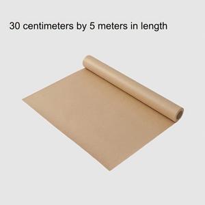 TEMU 5미터 크라프트 종이 롤 1개 (특대형) - 공예, 스크랩북, 포장, 꽃꽂이 등에 적합 - 천연 갈색/빨간색, 스크랩북 용품, 미술 디자인, 고품질 재료, 공예 애호가를 위한 제품