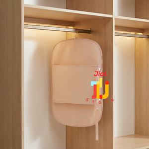 TEMU 버튼이 달린 공간절약형 압축 의류 보관 행거, 최대 30벌까지 수납 가능, 계절별 옷장 정리에 이상적. 새해 선물로 꼭 필요한 아이템