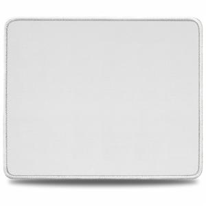 TEMU 미끄럼 방지 고무 베이스가 있는 컴퓨터 마우스 패드 | 편안한 컨트롤 텍스처 표면 & 스티치 처리된 가장자리 | 부드러운 게이밍, 사무 업무 및 가정용으로 세척 가능한 디자인 | 노트북 호환 (화이트)