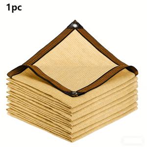 TEMU 베이지색 정원 그늘막, UV 차단, 야외 어닝, 햇빛 가리개, 수영장 그늘막, 식물 보호대