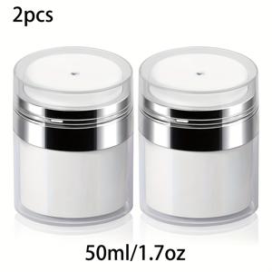 TEMU 탱크, 아크릴 로션 디스펜서, 진공 밀봉 화장품 용기 포함 여행용 세트. 크림 및 로션에 적합한 프레스 타입 분할 병이 특징이며, 진공 펌프가 있어 간편하게 분배할 수 있도록 설계되어 누출 방지 기능이 있습니다.