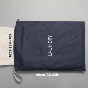 TEMU 내구성 강한 찢어지지 않는 기계 세탁 가능 대용량 지퍼 빨래백 - 대학생, 여행 및 가정용 다목적 수납 정리함, 옷 보관, 슬림 디자인, 내구성 소재, 직각형, 튼튼한 스티칭, 바쁜 전문가를 위한 빨래 가방
