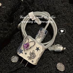 TEMU 아이폰 14 13Promax 12 고속 충전 케이스에 적합한 Apple 15 충전기 데이터 케이블 보호 케이스