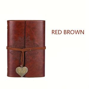 TEMU 레트로 러브 펜던트 노트북 다이어리 플래너 레트로 노트북 루스리프 저널 스파이럴 비즈니스 노트패드 사무실 노트 다이어리