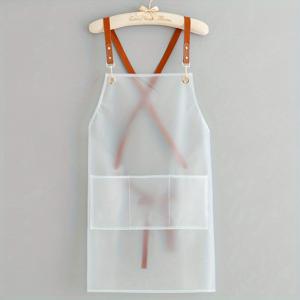 TEMU 스타일리시하고 내구성이 뛰어난 올인원 아포 - 내구성, 투명한 아포, 조절 가능한 스트랩, 헤어디스커, 바버, 하우스위프, 셰프를 위한 이상적인 선택 - 모든 크기에 적합, 브라운/그린/화이트 옵션, 바버 아포|조절 가능한 스트랩 아포|내구성 있는 플라스틱 아포