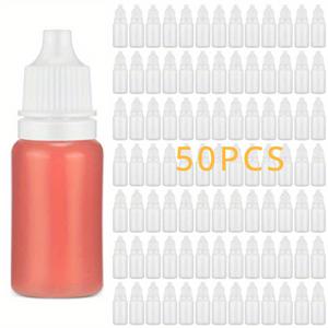 TEMU 25개/50개 드로퍼 병 20ml 빈 아이 드로퍼 병 소형 액체 플라스틱 용기 휴대용 압착식 아이 액체 드로퍼 캡 및 플러그 포함 오일 아이 액체 보관 용기 공예용