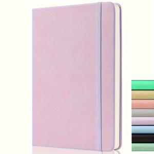 TEMU 도트 그리드 노트북 - A5 도트 그리드 저널, 120GSM 두꺼운 종이, 172페이지, 뒷주머니, 탄성 밴드, 북마크 2개, 하드커버 도트 그리드 노트북