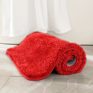 TEMU 1개 푹신한 부드러운 매트, 욕실 카펫, 흡수성 미끄럼 방지 매트, 메모리폼 바닥 매트, 푹신한 카펫, 욕실 주방 침실 화장실 욕조 현관 문 매트, 애완 동물 매트, 욕실 용품