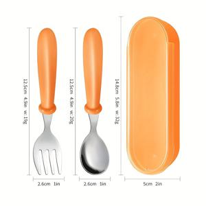 TEMU 사랑스러운 맞춤형 어린이 식기 세트 - 안전하고 튼튼한 스푼과 포크, 스타일리시한 보관함 포함 - 독특한 개인화 터치가 있는 완벽한 부활절 선물