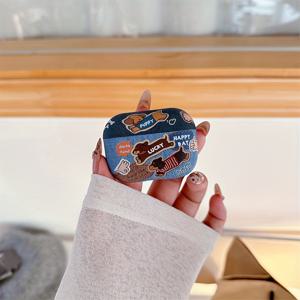 TEMU 에어팟 4, 애플 이어폰 케이스, 에어팟 프로 2 이어폰 커버, 2024년형 신형 모델, 4세대, 프로 2세대 및 3세대, 아이팟 4세대 호환 소시지 강아지 케이스, 4세대 소프트 쉘