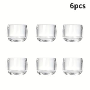 TEMU 6개 세트의 두꺼운 미니 유리 컵, 푹푸크 티, 소형 음료, 위스키, 과일 티에 적합합니다. 소형 용량을 가지고 있으며 튼튼한 유리로 제작되어 차, 음료, 커피, 우유, 알코올에 적합합니다.