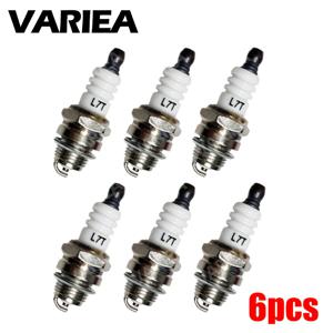 TEMU VARIEA - 6개 고품질 L7T 스파크 플러그 - 가스 체인톱, 잔디 깎이, 블로어용 내구성 엔진 점화기, 168F/168FA/168FB 발전기 및 트랙터와 호환 - 가솔린 엔진 교체 부품