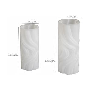 TEMU 2개 세트 웨이브 스파이럴 실리콘 캔들 몰드 - 고품질 유연한 DIY 레진 클레이 & 소이 왁스용 - 쉬운 탈형, 내구성 있는 디자인과 섬세한 파도 패턴 - 홈 데코 공예 용품, 핸드메이드 캔들 제작, 스타일리시 크래프트 도구, 신뢰할 수 있는 공예 재료, 창의적인 취미 활동가들을 위한 선물 만들기