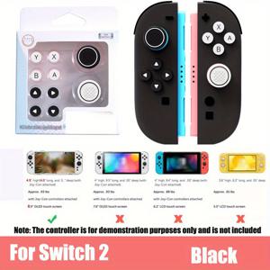 TEMU 닌텐도 스위치 2 조이콘 컨트롤러용 D패드 방향 버튼 ABXY 키 스티커, NS2 조이스틱용 스틱 그립 캡 커버 스킨 케이스