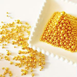 TEMU 1310개 광택 골드 인조 진주 비즈 - 고품질 플라스틱 반짝이 부유 비즈, 화병 장식용 DIY 공예, 결혼식 & 휴일 데코 (크리스마스 할로윈 추수감사절) - 다목적 홈 데코 센터피스 비즈, 공예용 비즈, 반짝이는 표면, 반사 품질