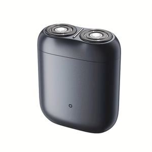 TEMU 샤오미 전기면도기 S200 컴팩트하고 휴대하기 쉬운 스마트 면도, 라운드 듀얼 트랙 면도 포일, 피부에 밀착, 편안한 면도, 탈착식 자석 면도 헤드, 쉬운 조작을 위한 자석 면도 헤드, 컴팩트한 크기, 어떤 주머니에도 들어감