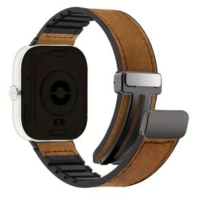 TEMU Redmi Watch 5/4용 인조 가죽 마그네틱 밴드, 스마트워치용 고품질 추가, Xiaomi Band 9 Pro/Mi Band 8 Pro 호환, 야외 활동에 이상적인 내구성 업그레이드 버전