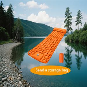 TEMU 1개 야외용 인플레이터블 슬리핑 패드 | 1분 빠른 공기 주입 + 초두꺼운 펑크방지 | 캠핑/하이킹/피크닉 필수품 | 가볍고 휴대용 접이식 방습 매트 | 여름 여행 필수 아웃도어 장비 | 매칭 수납백 포함