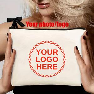 TEMU 여성을 위한 맞춤형 사진 세면도구 가방. 접이식 폴리에스터 디자인, 지퍼 잠금, 남녀 모두에게 적합합니다. 이 맞춤형 선물은 잦은 여행객에게 필수품입니다.