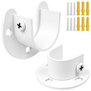 TEMU 8개입 고강도 U자형 플랜지 지지 브래킷 세트 - 사이즈 조절 가능, 옷걸이, 커튼봉, 옷장봉, 선반 및 옷장 및 발코니의 옷장 지지봉, 옷장 및 발코니의 옷장 지지봉에 완벽