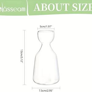 TEMU 씨앗 재배 화병 및 화분, 투명한 작은 원뿔형 나무 성장 키트 화분, 재배용 유리 화분, 실내 및 실외 사용에 적합