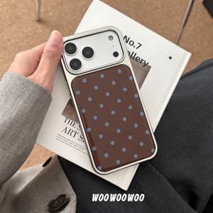 TEMU 휴대폰 케이스 - 아이폰 17 Pro Max용 빈티지 물방울 무늬 케이스 - 애플 아이폰 New 17, 16 Pro, 15, 14, 13 호환, 한국 가을-겨울 디자인 & 고품질 엔드 K73을 특징으로 하는 인디 스타일 커버