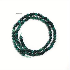 TEMU 자연스러운 둥근 녹색 타이거 아이 스톤, 4/6/8mm 사이즈, 주얼리 제작, 팔찌, 목걸이, 귀걸이에 적합 - 고품질 공예 부재, 독특한 비즈, 우아한 비즈 재료