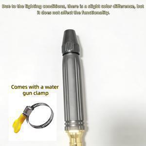 TEMU 2X 파워 고압 세차 노즐 - 클립 포함 휴대용 스프레이 건, 길이 조절식 호스 노즐, 자동차 및 오토바이용 강력한 클리너 | 인체공학적 핸들 및 금속 커넥터가 있는 다기능 분무기, 클램프 포함