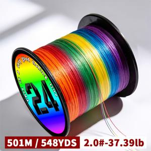 TEMU 547야드, 500미터, 24합 PE 라인, 장거리 캐스팅을 위한 정품 낚싯줄, 강력한 인장 강도, 내마모성, 바다 낚시 전용, 내마모 라인, 낚싯줄 추가, 야외 낚시 장비, 바다 보트 낚시