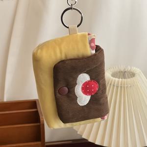 TEMU 귀여운 카라멜 푸딩 CCD 보관 가방, 플러시 레트로 스타일 카메라 가방, 컴팩트 카드 카메라 파우치, 문서 및 동전을 위한 휴대용 정리함, 친구와 가족을 위한 완벽한 선물