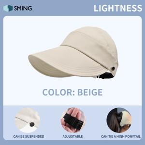 TEMU 여성용 노블티 패션 썬바이저 모자 1개, 포니테일 스타일링을 위한 오픈탑, 통기성 좋은 썬햇 | 아웃도어 스포츠용 속건성 사이즈 조절 포니테일 캡 | 가볍고 접이식, 넓은 챙으로 아웃도어 스포츠에 적합, 화창한 외출을 위한 스타일리시한 의류, 사려 깊고 완벽한 여름 선물 선택
