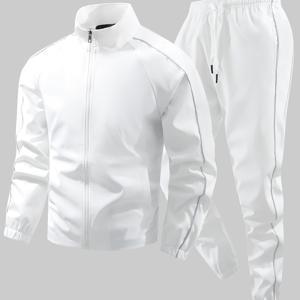 TEMU 패셔너블 캐주얼 운동복 세트 남성 봄/가을 신상 재킷 & 바지 투피스 세트 런닝 스포츠 수트 남성 스포츠 웨어 재킷 학생 봄/가을 스타일 원세트