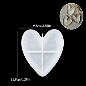 TEMU 레진 실리콘 몰드 신상 창의적인 하트 모양 실리콘 주형 DIY 선물 및 수공예 프로젝트용 주조 몰드 시멘트, 에폭시 수지, 석고 주얼리 보관 접시용 실리콘 몰드 석고 및 콘크리트 몰드 홈 데코