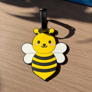 TEMU 1개 만화 동물 코끼리 벌 수하물 태그 여행 가방 반품 방지 식별 라벨 태그 여행 필수 여행 가방 펜던트 공항 수하물 트롤리 케이스 태그