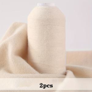 TEMU 스카프 및 스웨터 뜨개질 및 코바늘 뜨개질에 적합한 캐시미어 얀 2개, 손뜨개 양모 얀, 부드럽고 따뜻한 실, 각 100그램