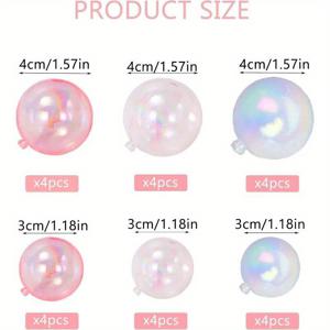 TEMU 장식용 진주 디자인 미니 풍선 케이크 토퍼 24개 세트, 결혼식, 기념일, 졸업식에 완벽