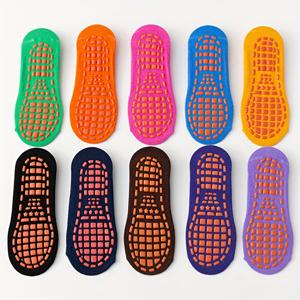 TEMU 10쌍 여성용 미끄럼방지 요가 양말 - 통기성 땀 흡수 여름용 얇은 실내 운동 양말, 그립 트레드, 우아한 디자인, 다색 팩, 세탁기 사용 가능, 안티슬립 신발