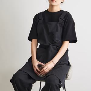 TEMU 일본 스타일 조절 가능한 앞치마, 다용도 포켓 포함, 정원 가꾸기, 페인팅, 식사, 바베큐, 커피, 야외 활동, 이발사 작업복으로 사용 가능, 뒷면 타이 속건