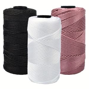 TEMU 3개 조합 색상 100G/콘, 손뜨개 모자, 가방 및 쿠션 제작에 적합, 3개 실사슬