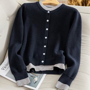 TEMU 편안한 라지 스타일의 고급스러운 페이크 투피스 탑