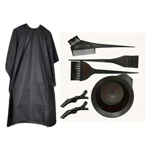TEMU 7pcs 헤어 염색 도구 세트 - 살롱 헤어 염색 및 도구, 도구, 염색 케이프 포함 살롱 염색 추가 도구