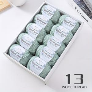 TEMU 10개입/500g 고급 메리노 울 니트 실 - 중간 가는 부드러운 실, 쉽게 뜨개질 가능, 따뜻하고 통기성 좋은 DIY 뜨개질 실, 스웨터, 스카프, 모자, 가디건, 장갑, 담요, 숄 등에 적합 - 다양한 색상 제공