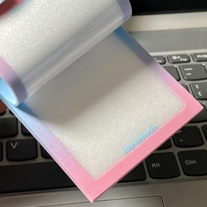 TEMU 투명 반투명 서리 낀 포스트잇 100매, 저널, 스크랩북킹 및 사무실용 - 탈부착식 접착제 투명 표지 페이지, 공부, 플래너, 불렛저널, 알림용 사각형 필기 메모패드