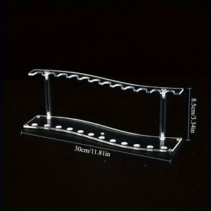 TEMU 12칸 투명 펜 정리함 - 문구류 책상 정리 | 사무실, 서재 및 소매점에 적합한 투명 디스플레이 스탠드, 책상 펜 홀더