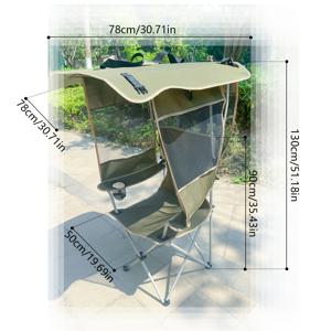 TEMU 다면형 햇빛 가리개 접이식 캠핑 의자 | 3면 방풍, 낚시, 공원, 해변 사용에 적합, 휴대용으로 간편하게 접을 수 있음