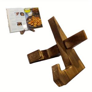 TEMU 핸드메이드 우드 레시피 스탠드 - 우아한 홈 쿠크북 홀더, 메뉴 디스플레이 & 데스크 정리대, 매끄러운 우드 표면, 모던 주방 데코, 발렌타인데이/어버이날 완벽한 선물