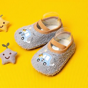 TEMU 베이비 퍼스트 워커 겨울용 따뜻한 미끄럼방지 실내/외부 신발 - 양말 부착 가능, 부드러운 두꺼운 미끄럼방지 밑창, 귀여운 무독성 소프트 신발 (0-4세, 손세탁 가능, 쉽게 신고 벗기) - 첫걸음 배우기에 이상적