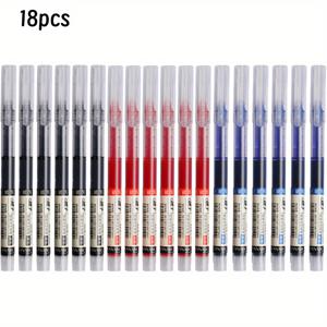 TEMU 18개입 고품질 리트랙터블 젤펜, 학교 및 사무실용 심플 문구, 미니 펜, 지우개 젤펜, 남성용 귀여운 리트랙터블 펜, 일상 필기, 학용품, 디자인, 컴팩트 사이즈, 부드러운 필기, 내구성 있는 구조, 리트랙터블 펜, 파인 팁 펜, 업무 및 사무실 필수품
