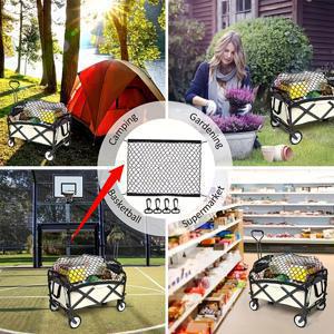 TEMU 1개 튼튼한 접이식 나일론 네트 (차량용) | 정원 바퀴车, 접이식 손수레, 해변 카트, UTV & 트레일러에 적합 - 캠핑, 하이킹, 야외 운반용 전천후 화물 네트 - 안전한 적재 네트 (범용)