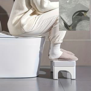 TEMU 화장실 의자, 성인용 화장실 앉는 벤치, 탈착식, 발 받침대, 플라스틱 두꺼운 미끄럼 방지 발 매트, 엎드려 앉는 파티, 가정용 발 받침대, 발 받침에 적합, 휴대용 화장실 의자, 변기 사용 보조 장치